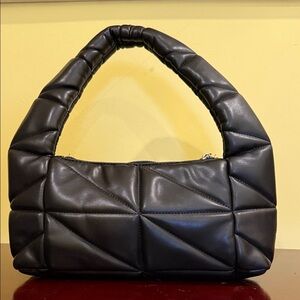 Zara Black Geometric Shoulder Bag